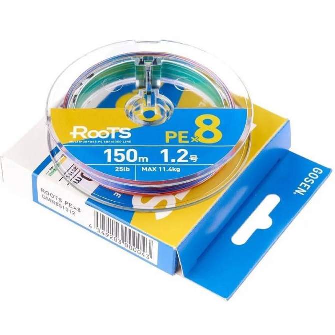 GOSEN Roots PE×8 150m #1.2 PE, Multicolor