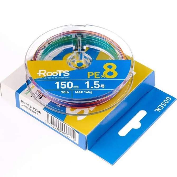 GOSEN Roots PE×8 150m #1.5 PE, Multicolor