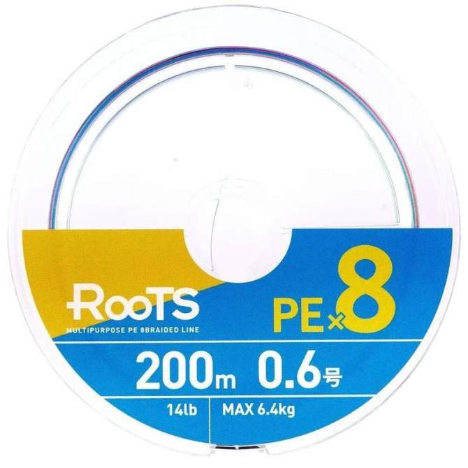 GOSEN Roots PE×8 200m #0.6 PE, Multicolor