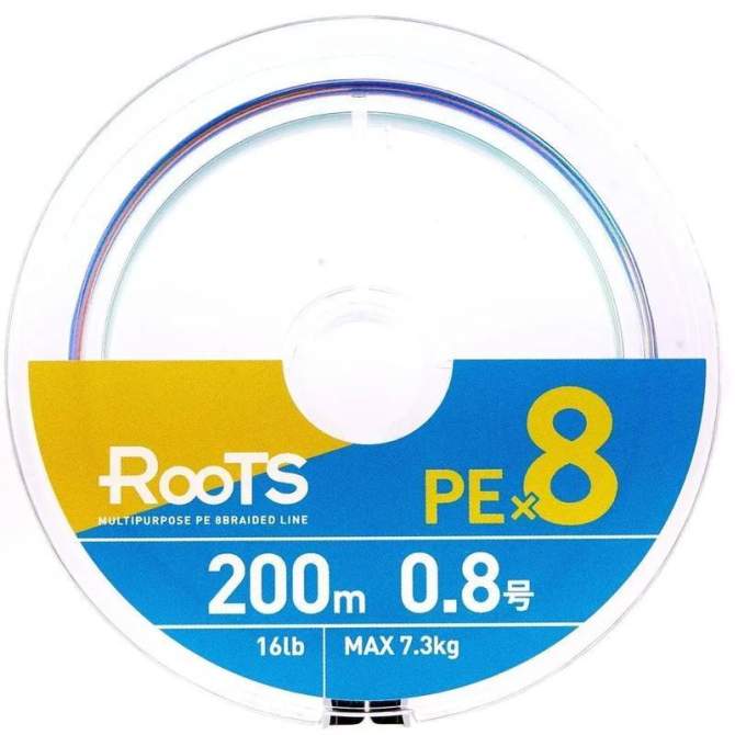 GOSEN Roots PE×8 200m #0.8 PE, Multicolor
