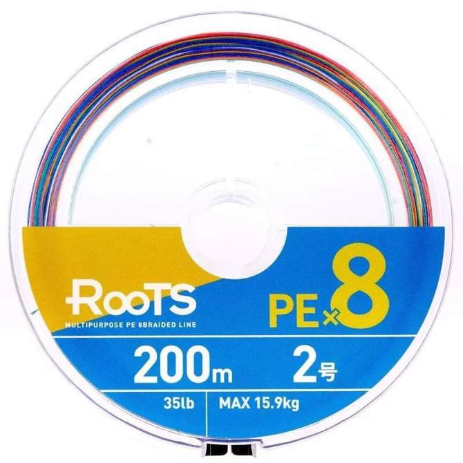 GOSEN Roots PE×8 200m #2.0 PE, Multicolor