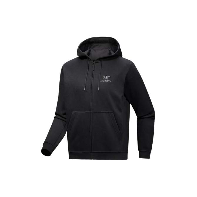 Arcteryx EMBLEM FLEECE FULL ZIP HOODY,  Black