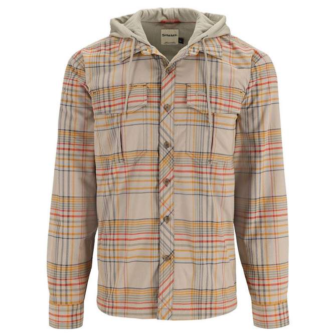 Simms Coldweather Hoody, Stone Neo Plaid
