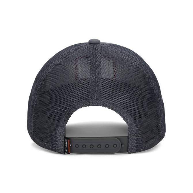 Simms Single Haul Small Fit Trucker, Gunmetal Trout