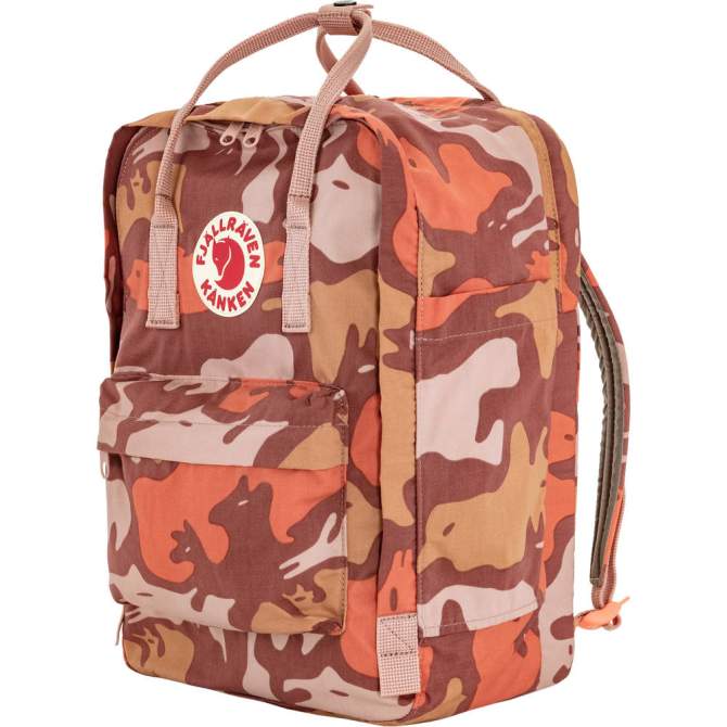 Fjallraven Kanken Graphics Laptop 15L, ChalkRose-Hidden Animals