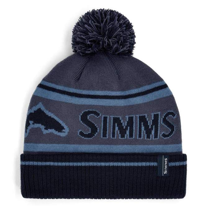 Simms Tip-Up Pom Beanie, Huckleberry