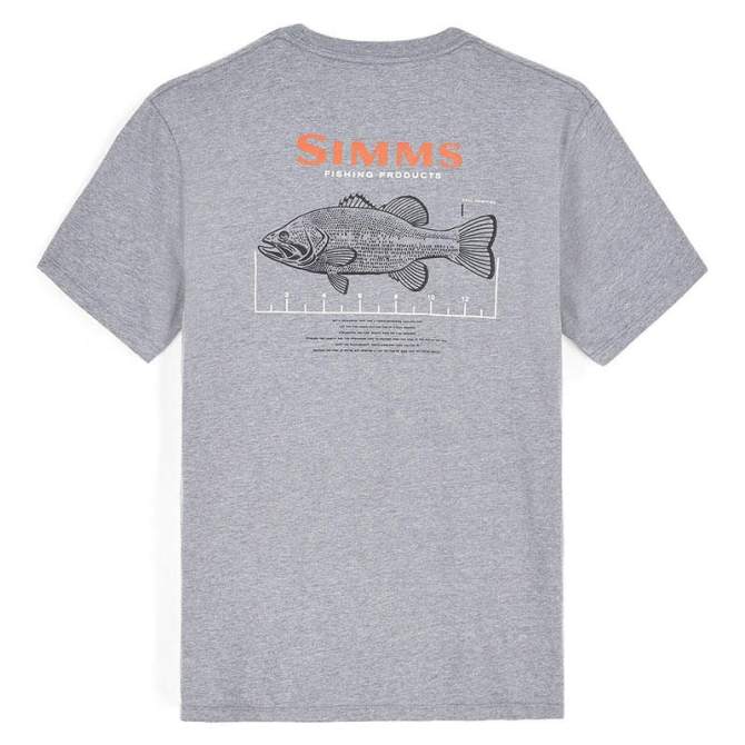 Simms Bass Ruler T-Shirt, Athletic Heather