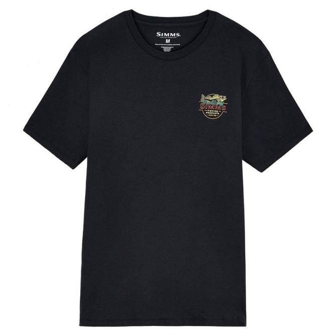 Simms Neon Draft T-Shirt, Black