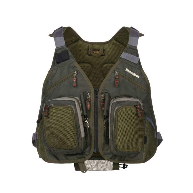 Snowbee Fly Vest With Backpack, Sage Green