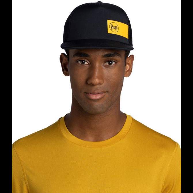 Buff Explore Trucker Cap, Cram Logo Black