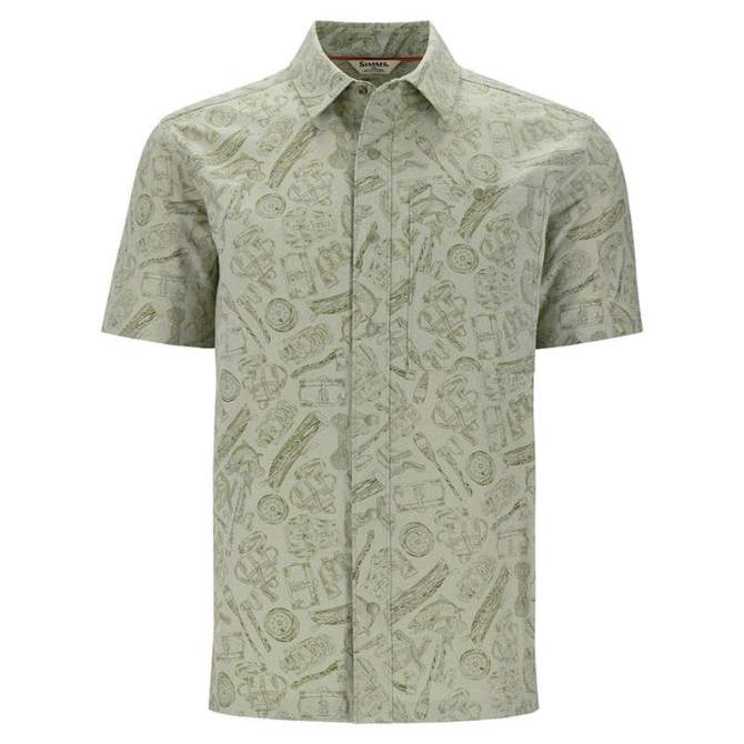 Simms Tailout SS Shirt, Camp Pale Pine
