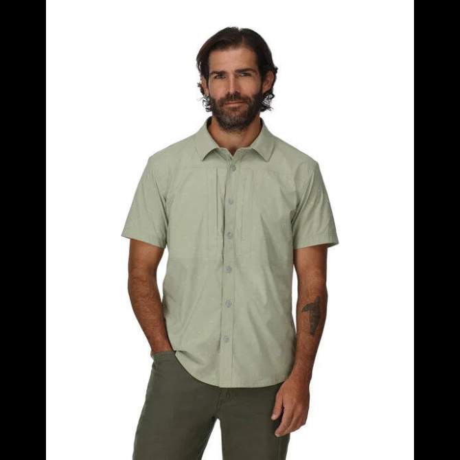 Simms Stone Cold SS Shirt, Fishtail Pale Pine