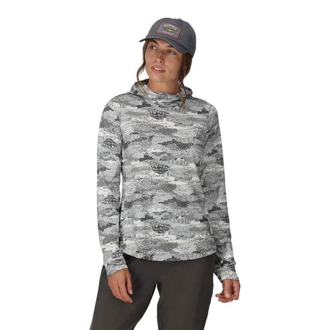 Simms Women's Bugstopper SolarFlex Hoody, Shroud Sterling