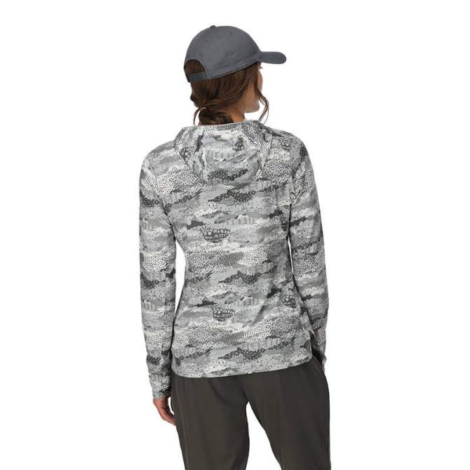 Simms Women's Bugstopper SolarFlex Hoody, Shroud Sterling