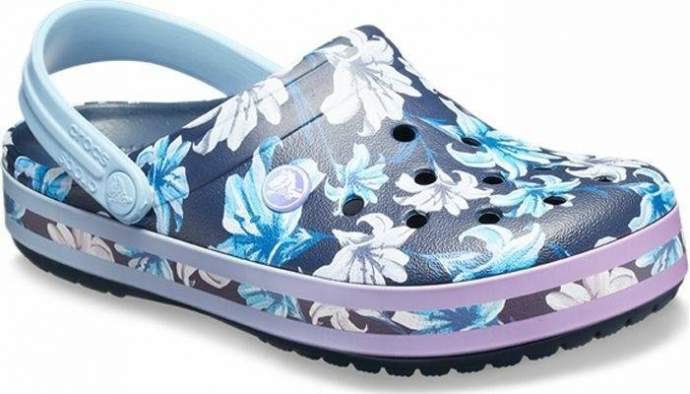 CROCS Crocband Graphic III Clog Tropical Floral-Navy