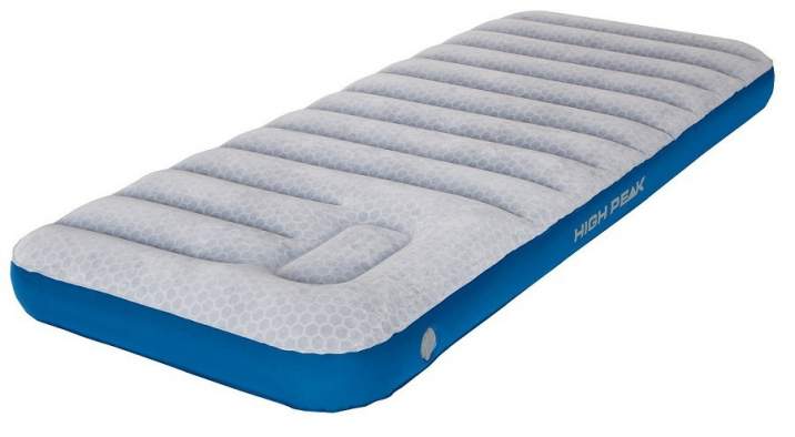Матраc надувной High Peak AIR BED CROSS BEAM SINGLE XL, серо-голубой (размер 195x75x20см)