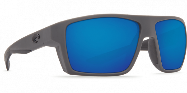 Costa Bloke, Blue Mirror 580P, Matte Gray+Matte Black Frame