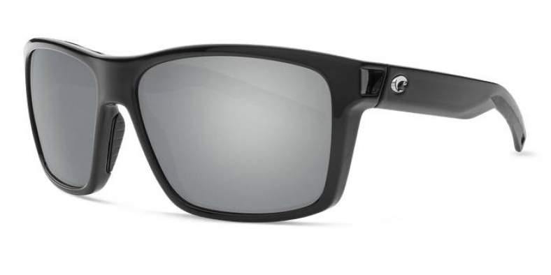 Очки Costa Slack Tide, Gray Silver Mirror 580P, Shiny Black Frame