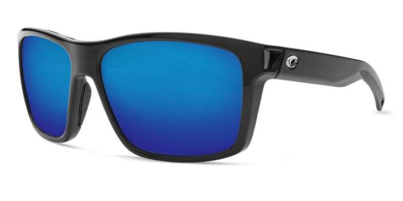 Costa Slack Tide, Blue Mirror 580P, Shiny Black Frame
