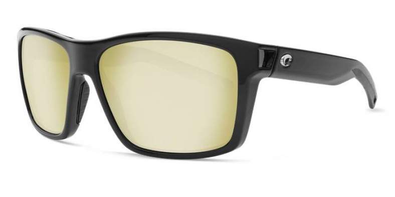 Costa Slack Tide Sunrise Silver Mirror 580P, Shiny Black Frame