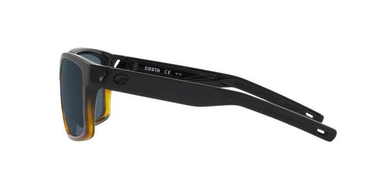 Costa Slack Tide Gray 580P, Matte Black Shiny Tortoise