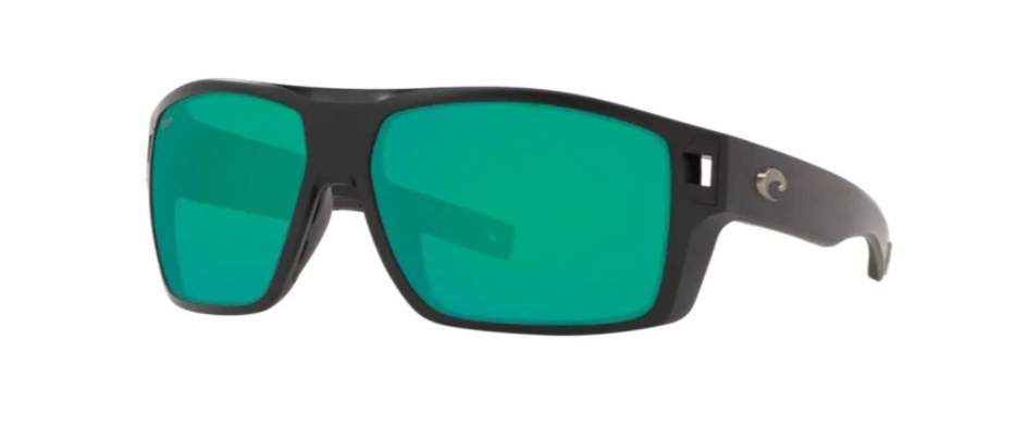 Costa Diego, Green Mirror 580P, Matte Black Frame