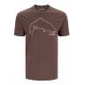 Simms Trout Outline T-Shirt, Brown Heather