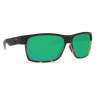 Costa Half Moon Green Mirror 580G, Matte Black Shiny Tortoise