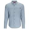 Simms BugStopper LS Shirt, Steel Blue Plaid