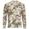 Simms SolarFlex LS Crewneck - Print, Woodland Camo Sandbar