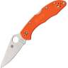 Spyderco Delica 4 Lightweight Flat Ground Orange, клинок P 7,4 см