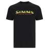 Simms Logo T-Shirt, Black-Neon