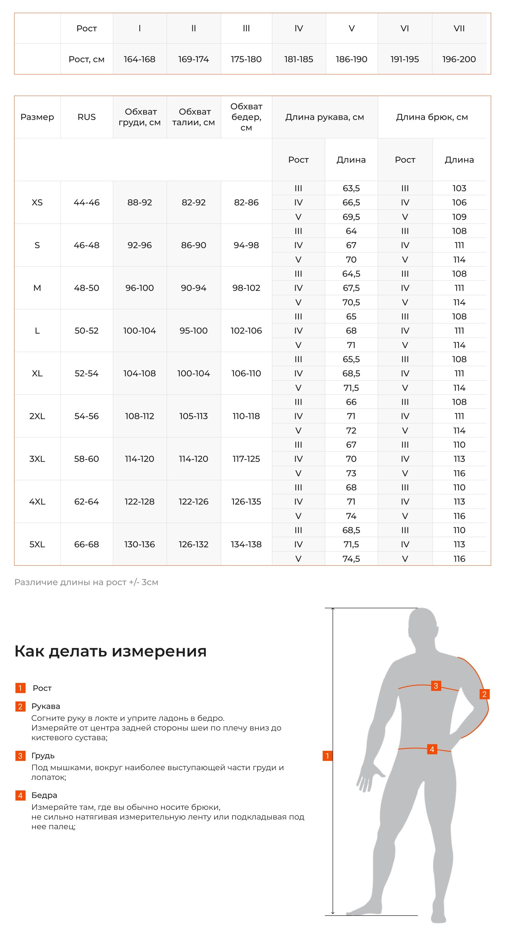 north_coast_size_chart